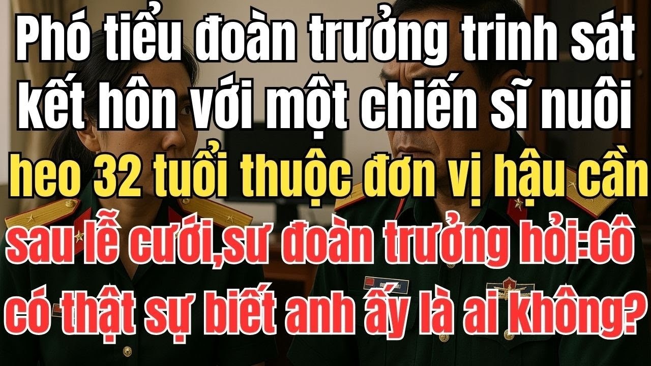 Phó tiểu đoàn trưởng trinh sát kết hôn với một chiến sĩ nuôi heo 32 tuổi thuộc đơn vị hậu cần