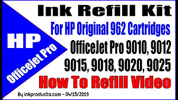 Ink Refill Kit For HP Original 962 Cartridges