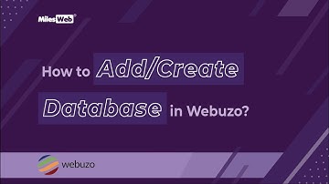 How to Add/Create Database in Webuzo? | MilesWeb