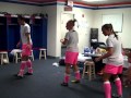 KK Cam MagicJack project pink pregame dance in locker room