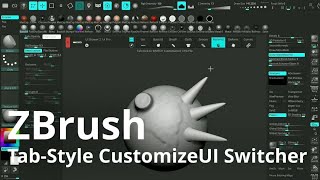 Zbrush Tab-Style Customizeui Switcher Plugin Ui Drawer