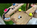 Wooden ASMR Marble Run Race on the HABA Slope! 🏁