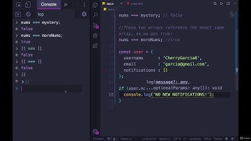 Objects: ArrayObject Equality--The Modern JavaScript Bootcamp