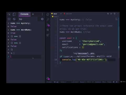 Objects: ArrayObject Equality--The Modern JavaScript Bootcamp
