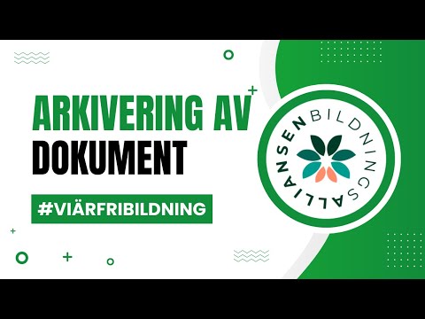 Video: Hur Man Arkiverar Dokument