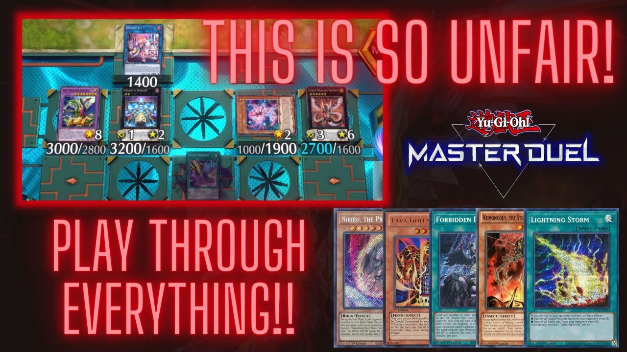 THIS IS SO UNFAIR! PLAY THROUGH 5 HAND TRAPS, BOARD WIPES, LAVA GOLEM & KAIJU YUGIOH Master Duel