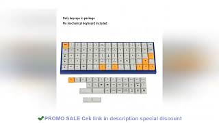 YMDK DSA Gray Orange 107 Keycaps Dye Sub PBT 1.4mm Thickness Ortholinear XD75 ID75 Planck Preonic Ni