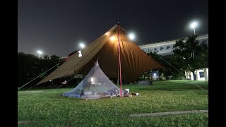 【ソロキャンプ】　ペンタシールドとモスキートネット(蚊帳)を使って夏でも快適キャンプ