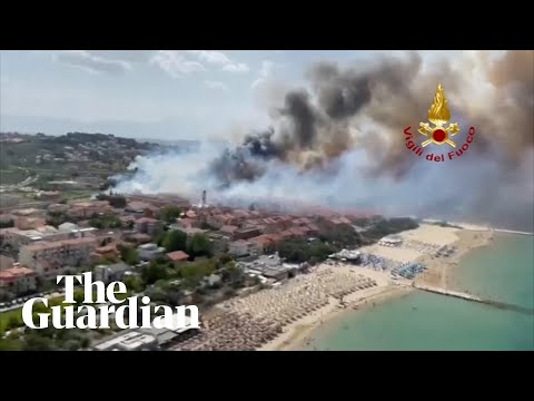 Residents and tourists evacuated after fire near Pescara