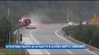 14/11/2019 - AUTOCISTERNA PRECIPITA DA UN VIADOTTO IN SLOVENIA: MORTO IL CONDUCENTE screenshot 3