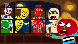 Who's At The Haunted Window + Spooky Scary Skeleton Songs For Kids By Teehee Town