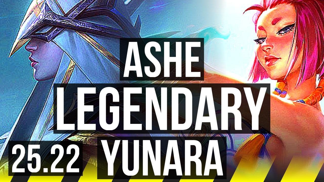 ASHE & Soraka vs YUNARA & Seraphine (ADC) | 11/1/8, Legendary | KR Master | 25.22