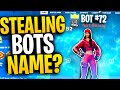 Can You CHANGE YOUR NAME To A BOTS USERNAME In The MIDDLE OF A GAME? | Fortnite Mythbusters