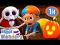 Blippi Spends Halloween in a Haunted Mansion! | 1 HOUR OF BLIPPI WONDERS! | Blippi Halloween