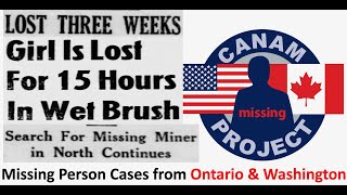 Missing 411 David Paulides Presents Cases from Washington and Ontario, Canada