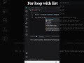 For loop with list in python | for loop in python #python #coding