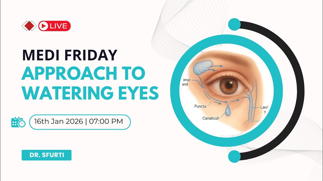 🔴 Medi Friday | Approach to Watering Eyes | Dr. Sfurti | 7PM | 16 Jan 2026