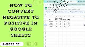 How To Convert Negative To Positive In Google Sheets