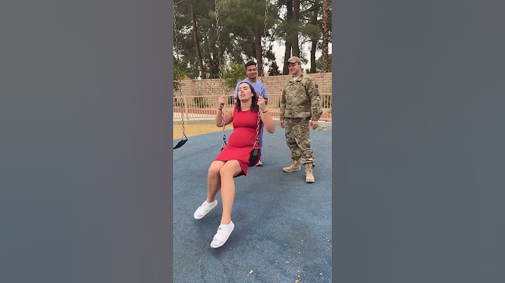 Pregnant wife turns around and sees her military husband for the first time in 8 months!❤️ #shorts