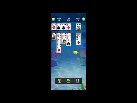 Solitaire Klondike Fish (by Solitaire Aquarium) - classic card game for Android and iOS - gameplay.