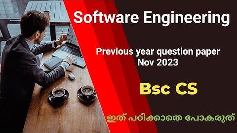 Software Engineering previous year question paper november 2023 bsc cs Calicut University