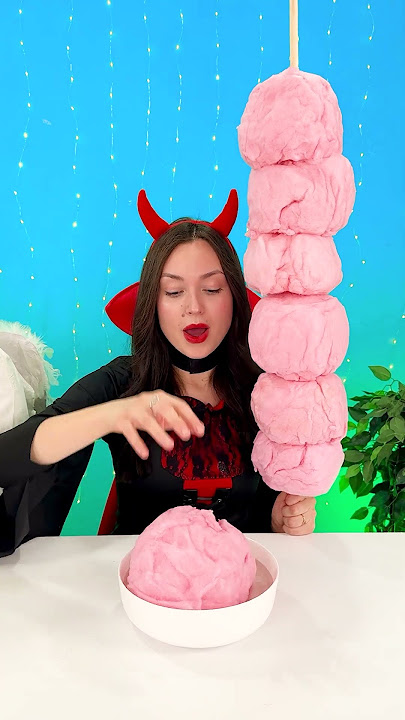 Angel vs Devil! 😇😈 Cotton Candy Challenge... Watch Till the End! 👀🔥