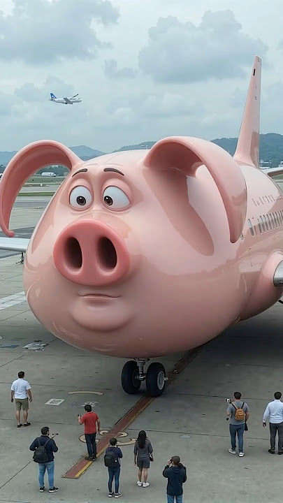 Flying Pig Airplane ✈️🐷 Soaring into dreams!