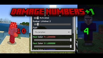 Damage Numbers Color Update Showcase | Damage Indicator addon for MCPE/MCBE