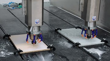 Two heads stone cnc router engraving marble cnc machine