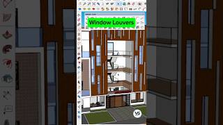 🪟 Window Frames–Made with 1001bit Tools in SketchUp. #architecture #sketchup #architect #trendingnow