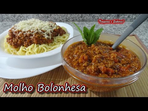 MOLHO BOLONHESA receita rápida e fácil de Temperos e Sabores