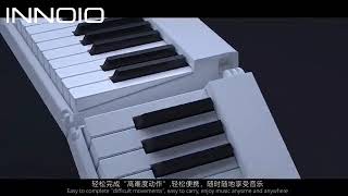 MagicON 88 key Ultra Slim Foldable Portable Digital Electric Eletronic Piano Keyboard EL-FP088