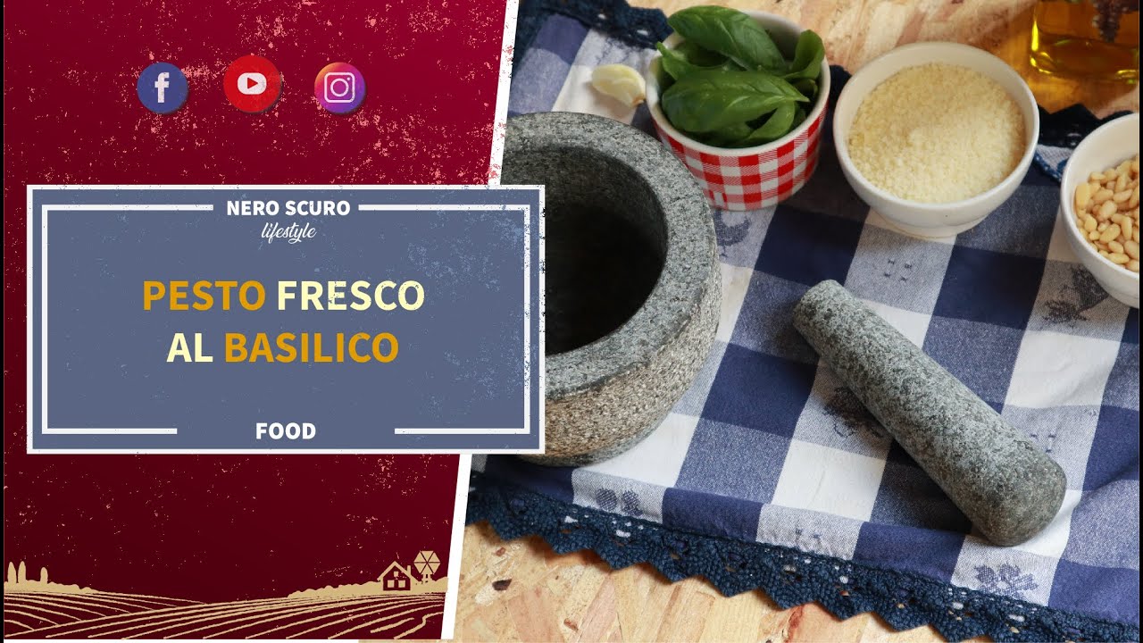 PESTO FRESCO AL BASILICO con mortaio e pestello | FOOD