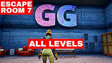 ESCAPE ROOM -7 Fortnite (All Levels Walkthrough Solutions) Escape room 7 Fortnite Mskpa