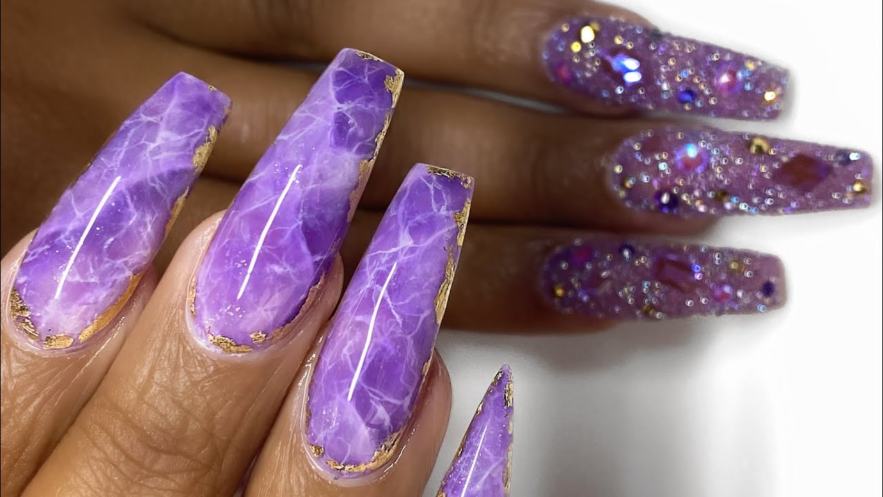 10. Amethyst Stone Nail Art - wide 7