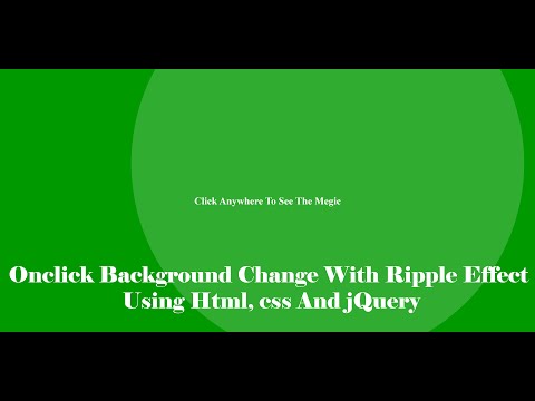 OnClick Background Change With Ripple Effect Using Html, css And jQuery