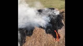 How long will hay bales burn?