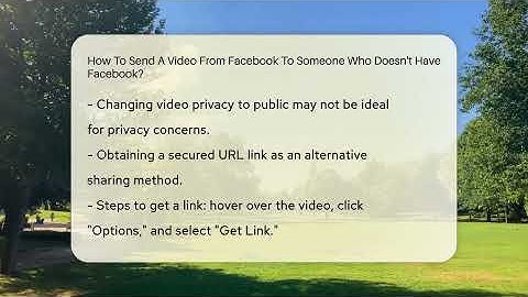 How To Send A Video From Facebook To Someone Who Doesn