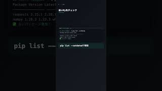 pip list --outdated で古いパッケージ確認【Python】