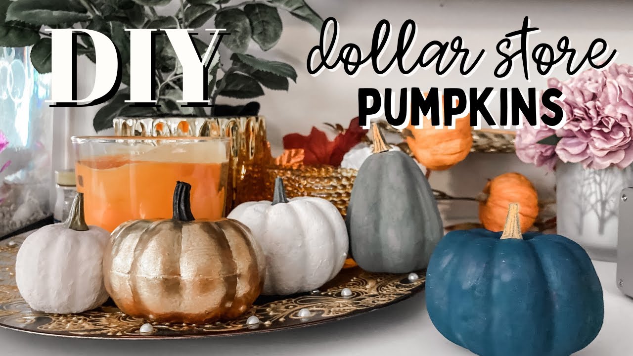 DIY Dollar Store Pumpkins | EASY Pumpkin Makeover for FALL Home Decor