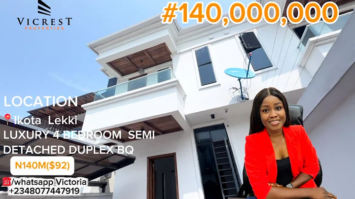 House for sale in Lekki Lagos Nigeria:Luxury 4 bedroom semi detached duplex Bq in ikota Lekki N140M
