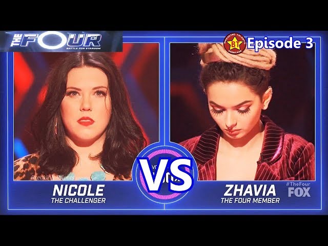 Nicole Boggs vs a VERY SICK Zhavia EPIC SING OFF with Results u0026Comments The Four 2018 Episode 3 class=