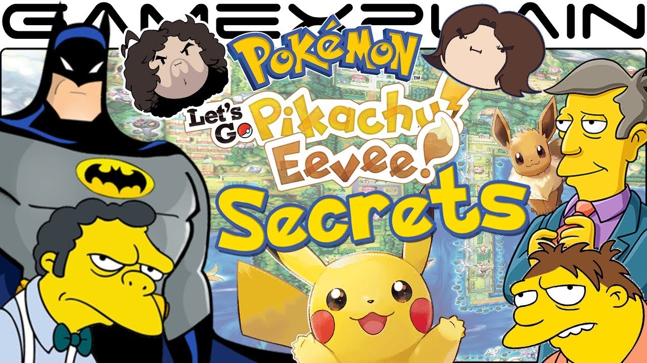 Batman Game Grumps Simpsons In Pokémon Lets Go Pikachu Eevee Master Trainer Secrets