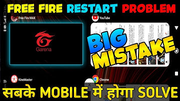 free fire background restart problem/restart problem in free fire/free fire minimize problem
