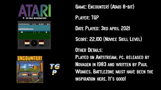 Celebrity Encounter - Atari 8-bit - Novice Skill - 22,100 points. Profile