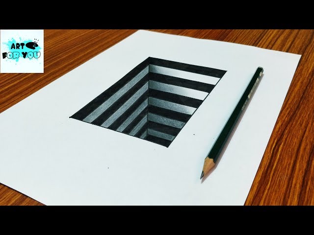 How To Draw A 3D Hole Optical Illusion