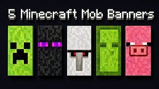 Minecraft 5+ Mob Banners 😱🔥 [Tutorial]