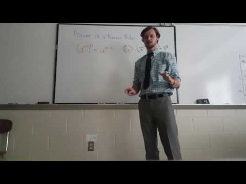 Power of a power rule for exponents (rule #3)