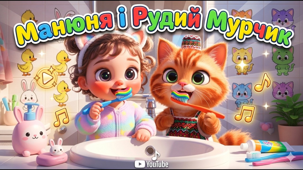 Watch 😻 Рудий Мурчик вчить Манюню ходити 👣 Перші кроки малечі | Пісенька для дітей | Мур-Мур-Мульт on YouTube Watch 😻 Рудий Мурчик вчить Манюню ходити 👣 Перші кроки малечі | Пісенька для дітей | Мур-Мур-Мульт on YouTube