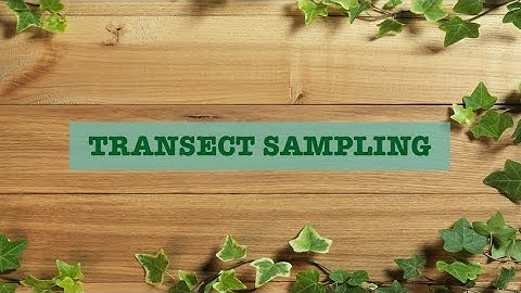 SBV1043 - LINE TRANSECT SAMPLING